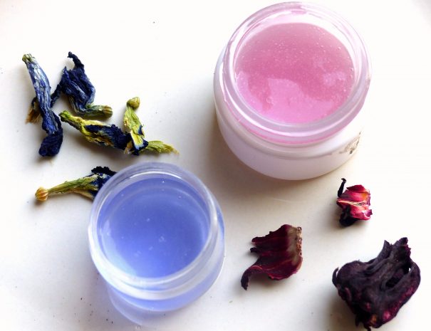 hibiscus & butterfly pea gels